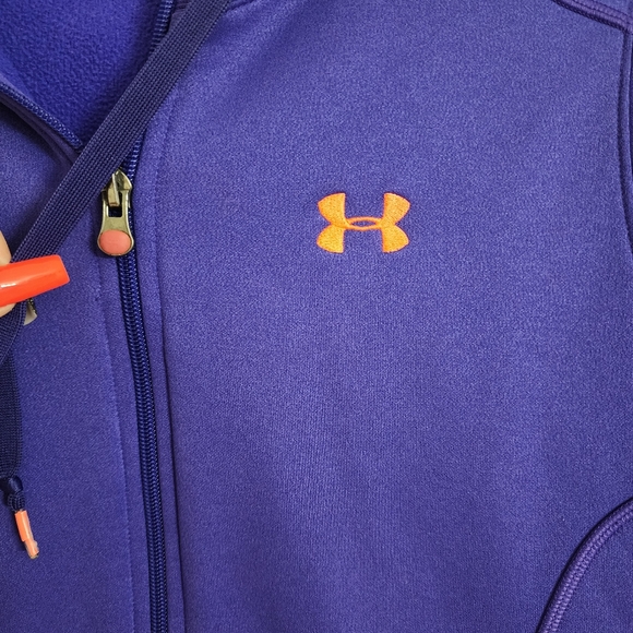 Under Armour Women's Purple Zip-Up Hoodie Sweater Medium Athleisure Casual Gorp - Picture 7 of 11